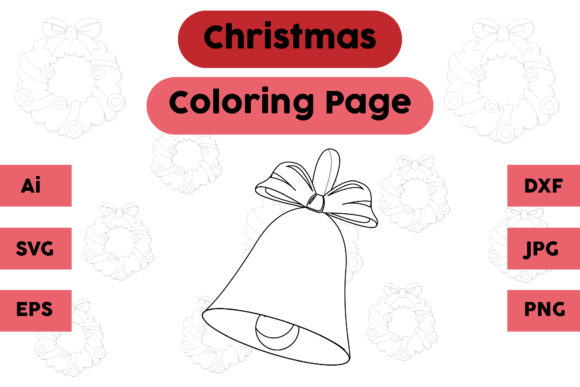 Christmas Coloring Page - Bell 04