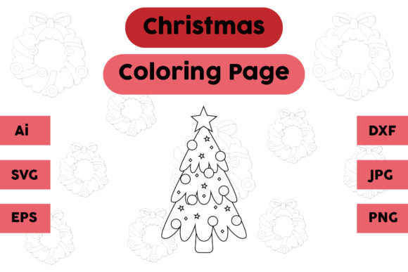 Christmas Coloring Page - Tree 02