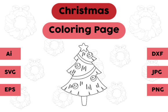 Christmas Coloring Page - Tree 03