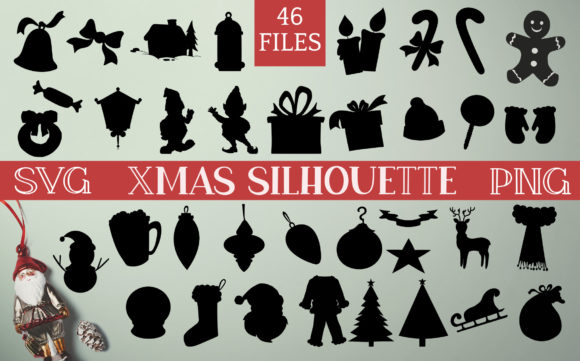 Christmas Silhouette Clip Art for Crafts