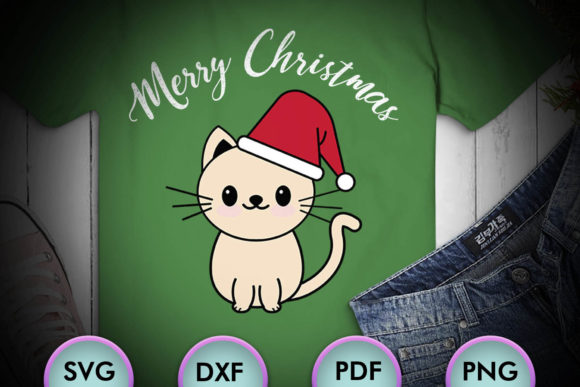 Cream Cat Merry Christmas Crafts