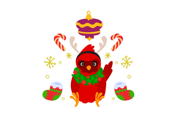 Festive Bird for Christmas Creations