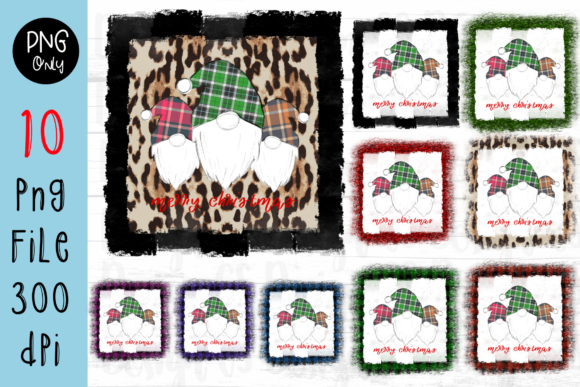Gnomes Family Christmas Sublimation for Crafts