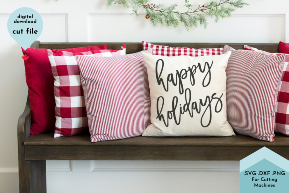 Happy Holidays Svg Cut File for Crafts