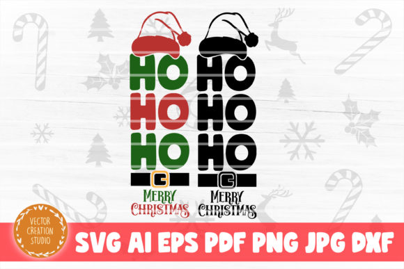 HO HO HO Christmas Porch Sign SVG for Crafts