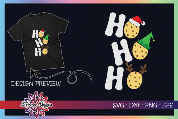 HO HO HO Cookies Santa Hat Christmas T-Shirt Designs