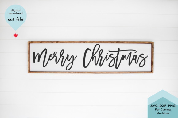 Merry Christmas Lettering Svg Cut File for Crafts