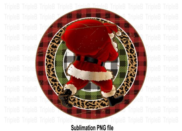 Santa Claus Buffalo Plaid Sublimation for Crafts