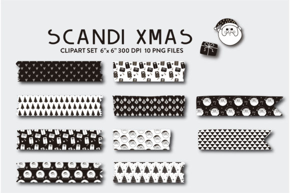 Scandinavian Christmas Washi Tape for Crafts