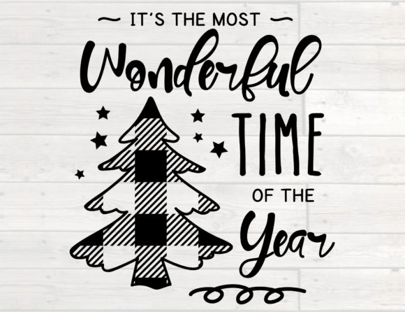 The Most Wonderful Time Christmas Tree for Crafts