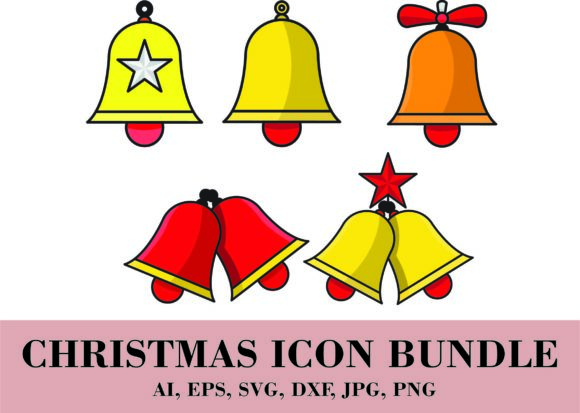 Yellow Bells for Christmas Tree Bundle Icons